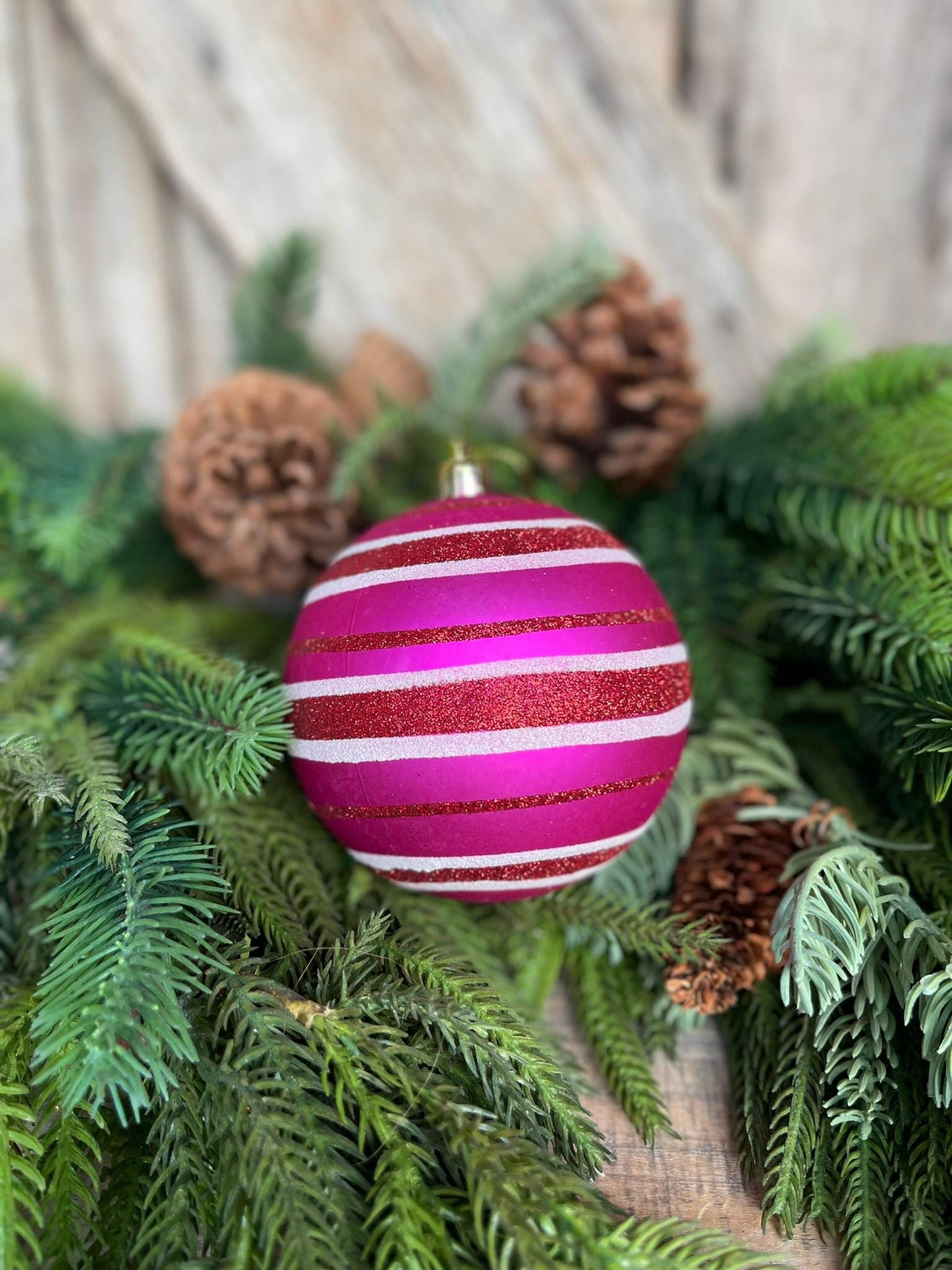 4" Hot Pink Ornament, Hot Pink Ball