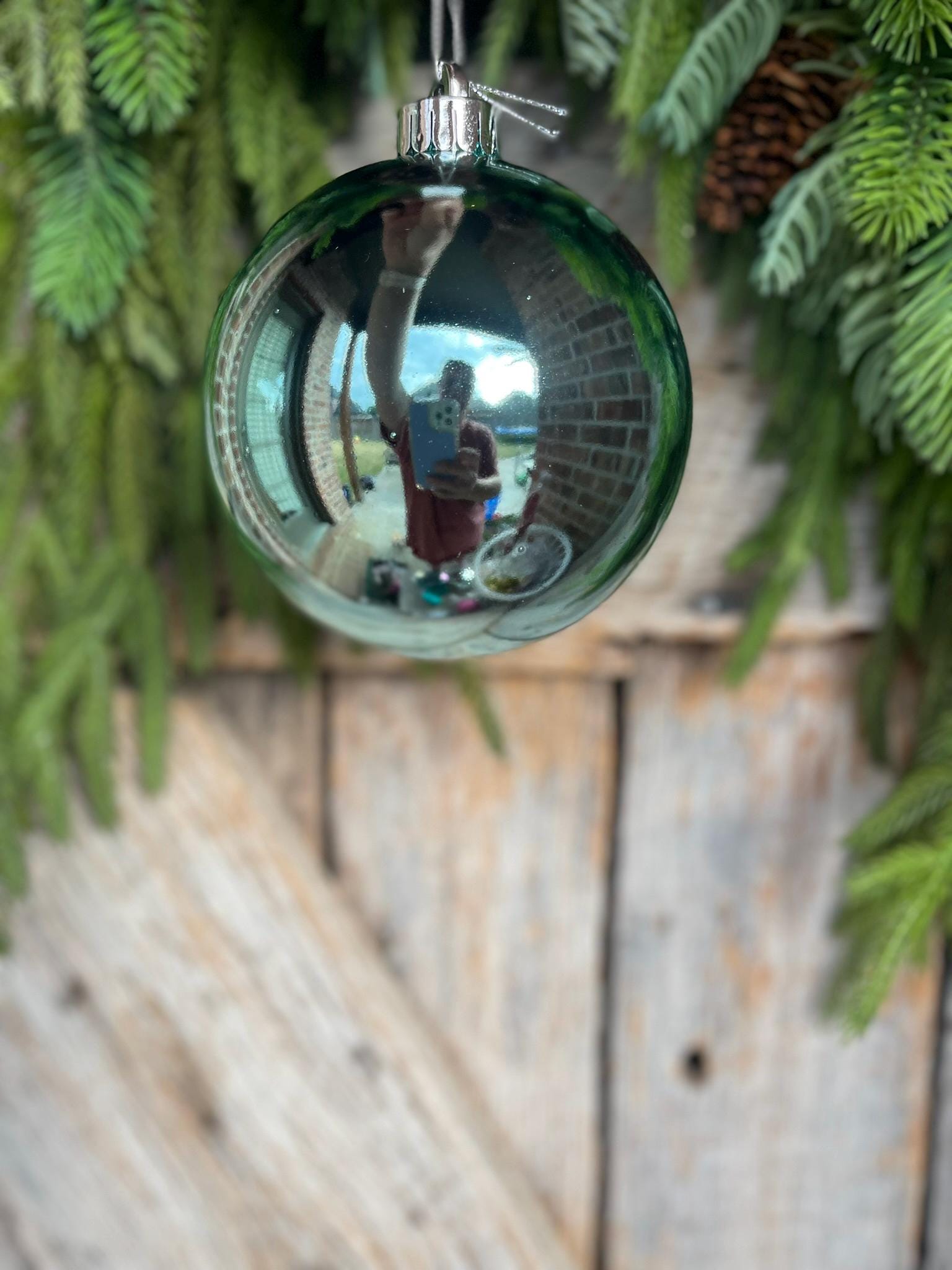 5" Turquoise Ball Ornament, Teal Ornaments