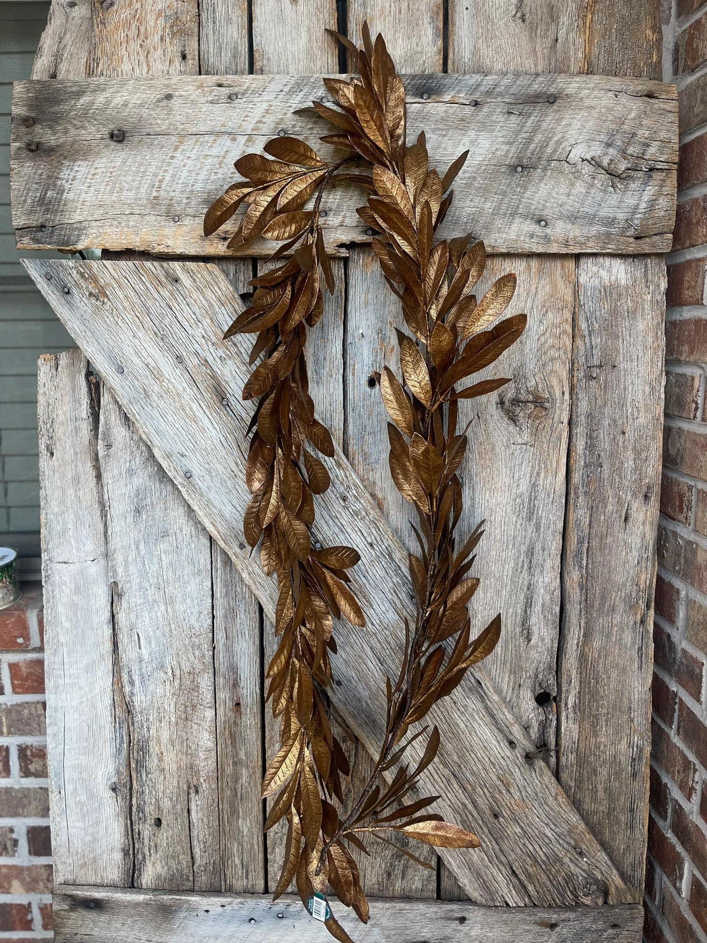 8' Copper Brown Laurel Leaf Garland, CHristmas Tree Garland, Copper Laurel Leaf, Brown Laurel Leaf