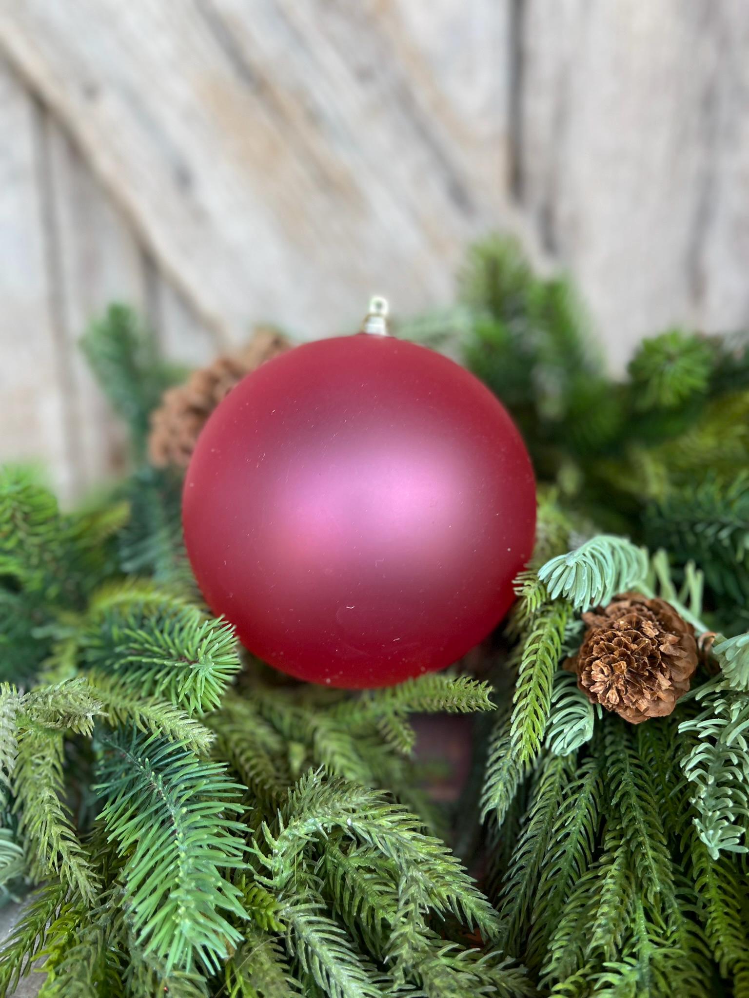 5" Hot Pink Matte Ornament, Pink Ball Ornament, Hot Pink Christmas Ball Ornament, Farrisilk Ornament, CX042-08