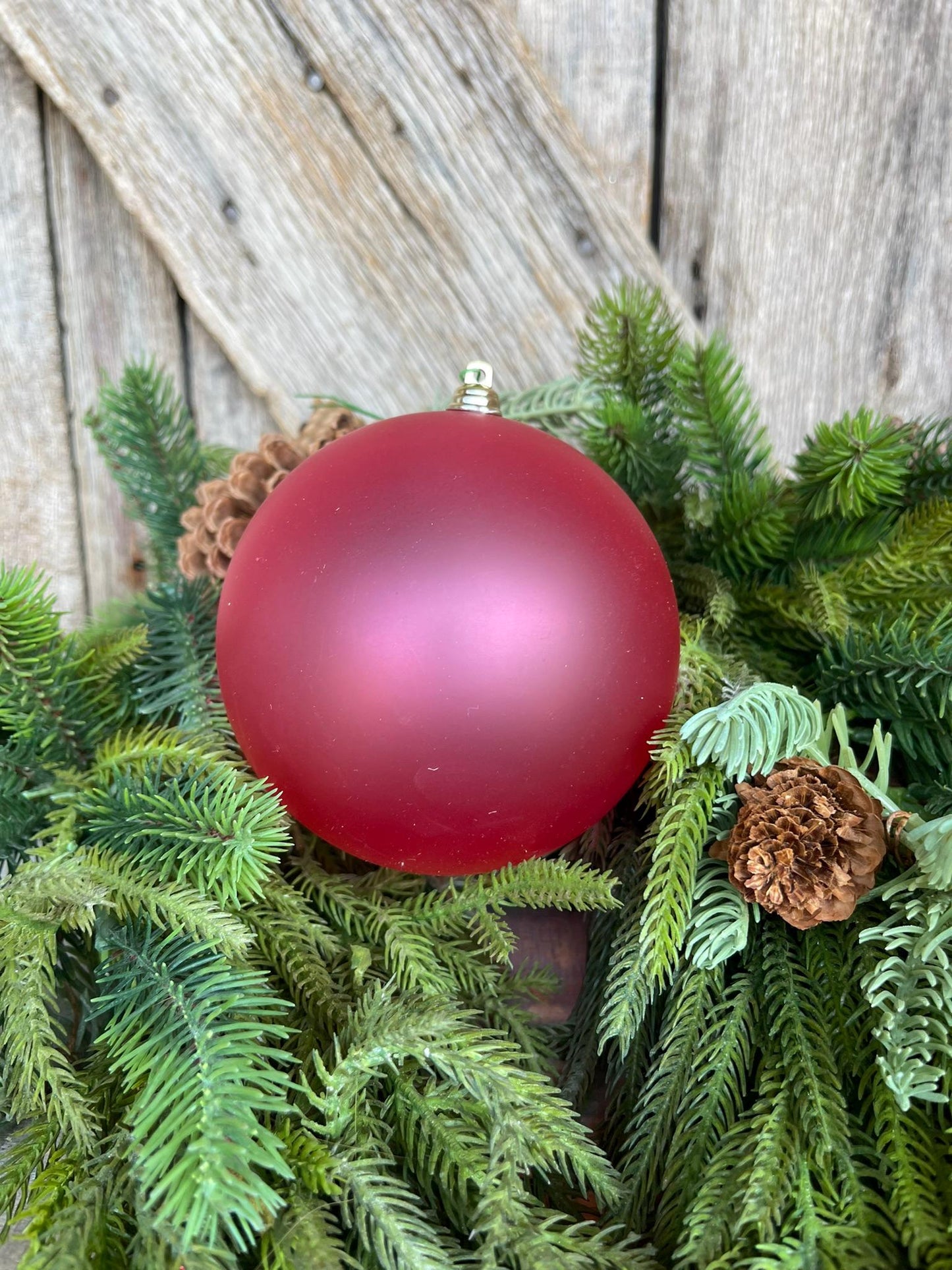 5" Hot Pink Matte Ornament, Pink Ball Ornament, Hot Pink Christmas Ball Ornament, Farrisilk Ornament, CX042-08