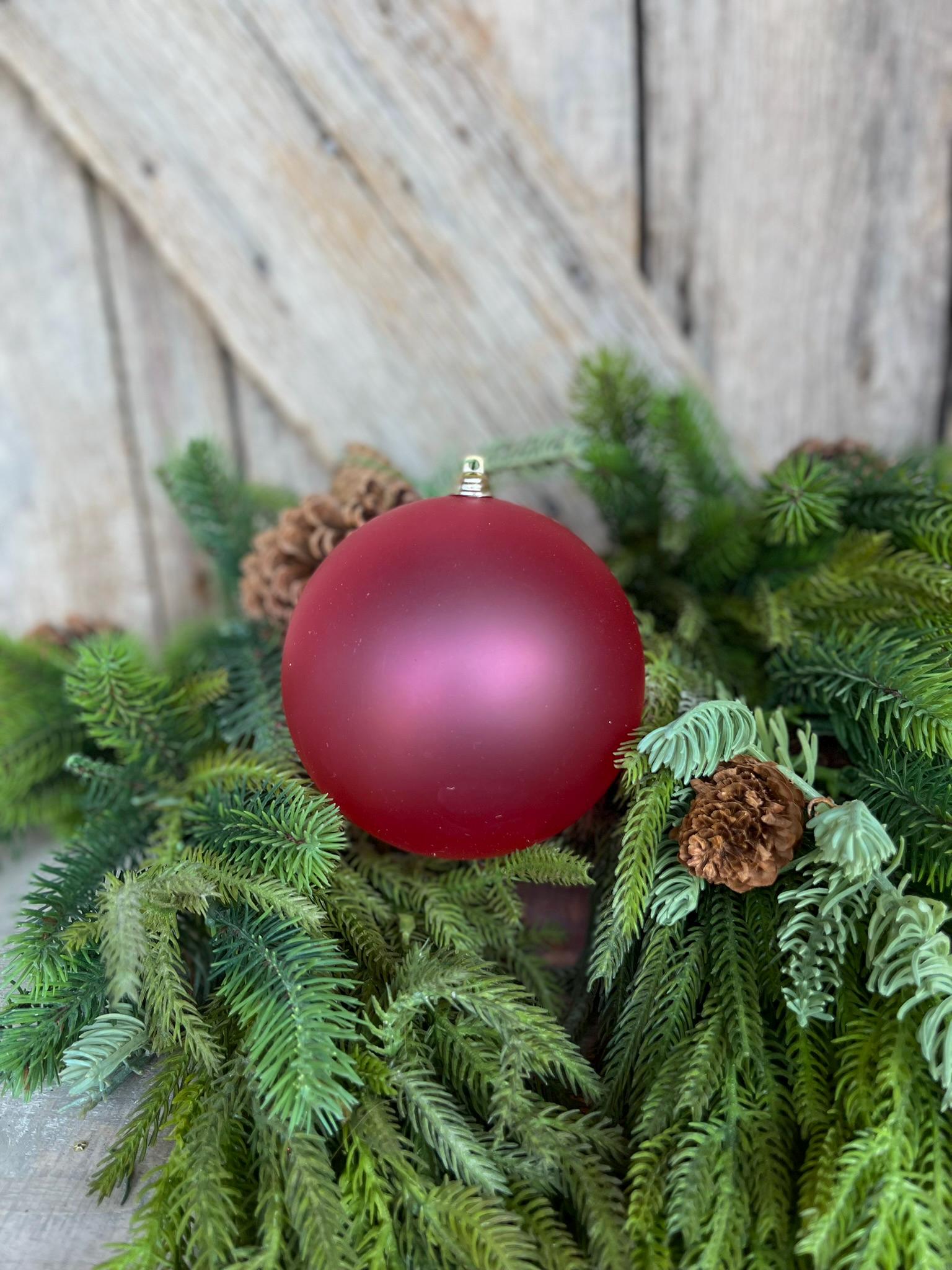 5" Hot Pink Matte Ornament, Pink Ball Ornament, Hot Pink Christmas Ball Ornament, Farrisilk Ornament, CX042-08