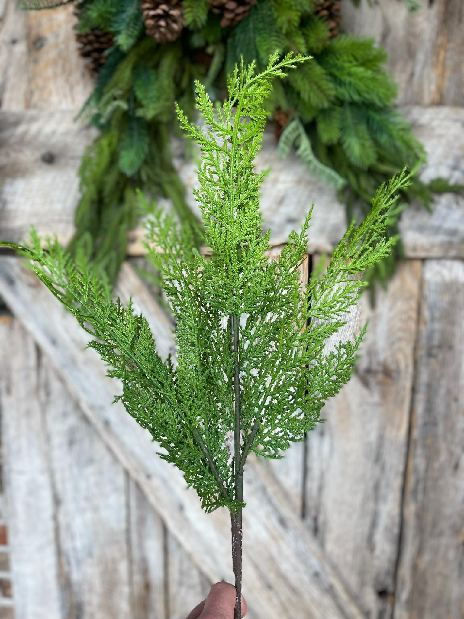 24" Cedar Spray, Christmas Cedar Spray, Christmas Greenery spray