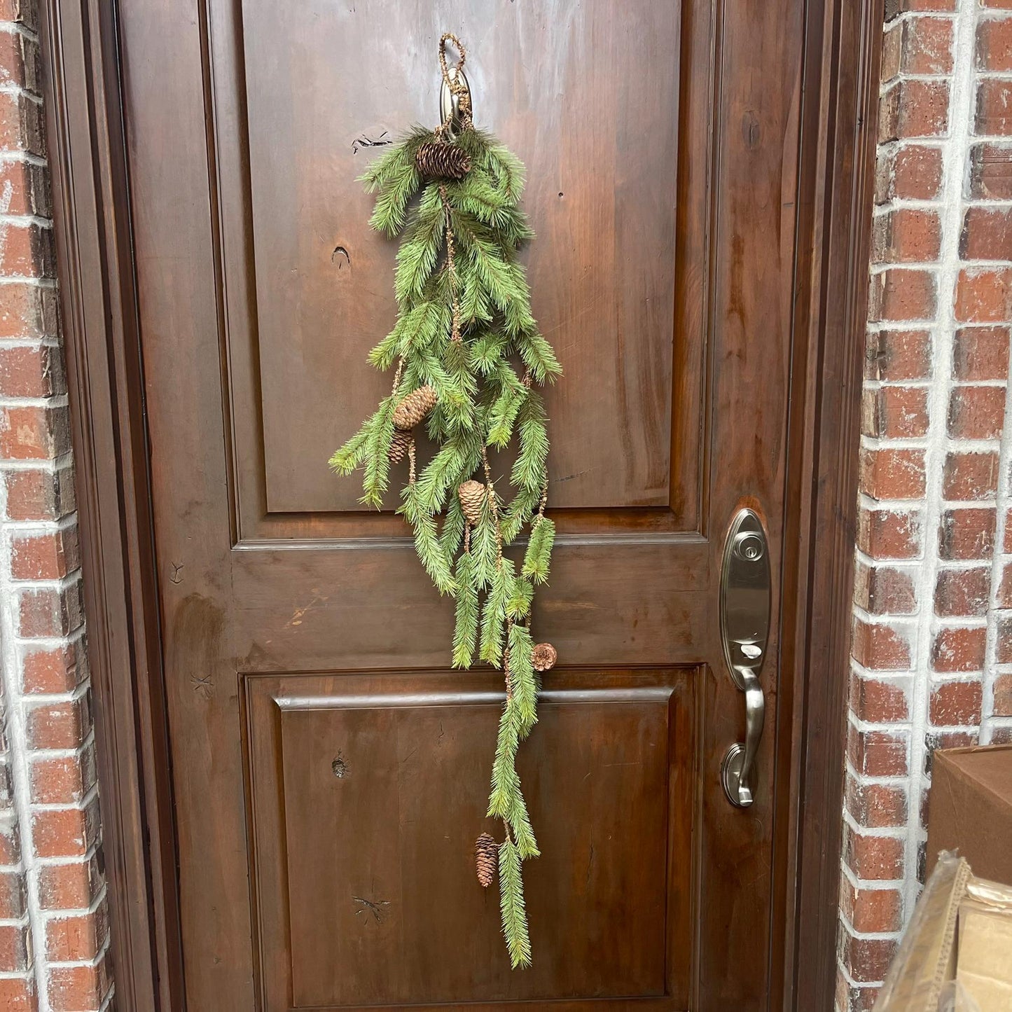 48" Long Needle Pine Hanging Swag, Christmas Pine Swag, Pinecone Swag, Bushy Pine Swag