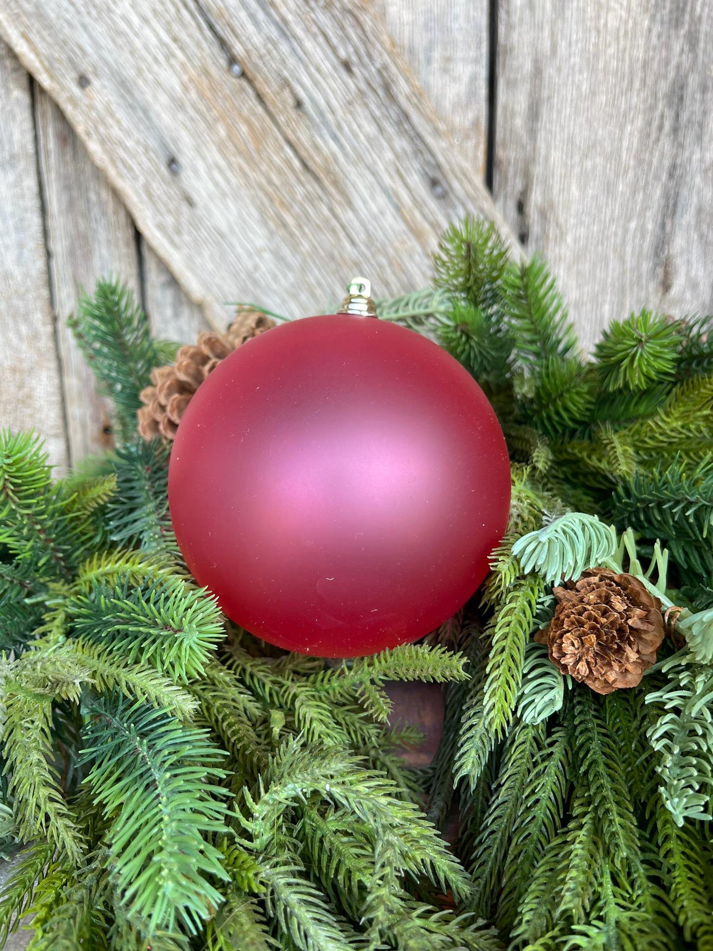 5" Hot Pink Matte Ornament, Pink Ball Ornament, Hot Pink Christmas Ball Ornament, Farrisilk Ornament, CX042-08