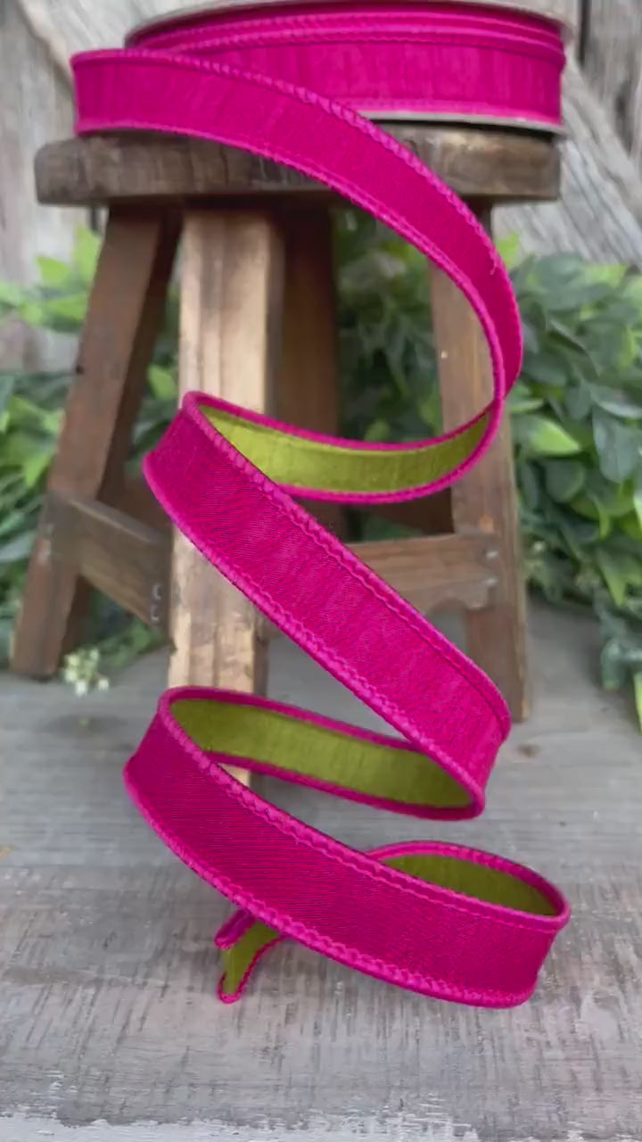 3/4” Hot Pink Ribbon, Farrisilk ribbon