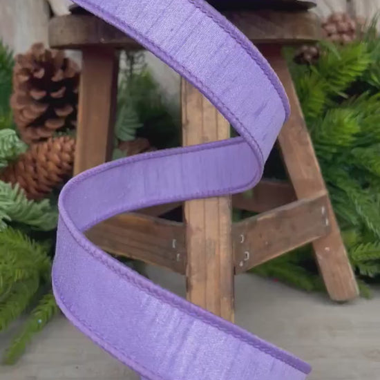 1” Lavender Dupion Ribbon, Farrisilk ribbon