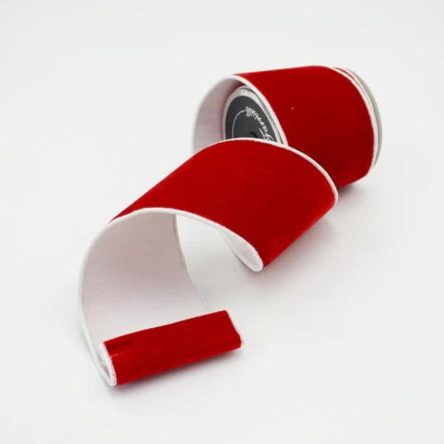 2.5 Red and White Two Tone Velvet, Farrisilk ribbon, velvet ribbon –  Joycie Lane Designs